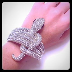 Silver serpent bracelet